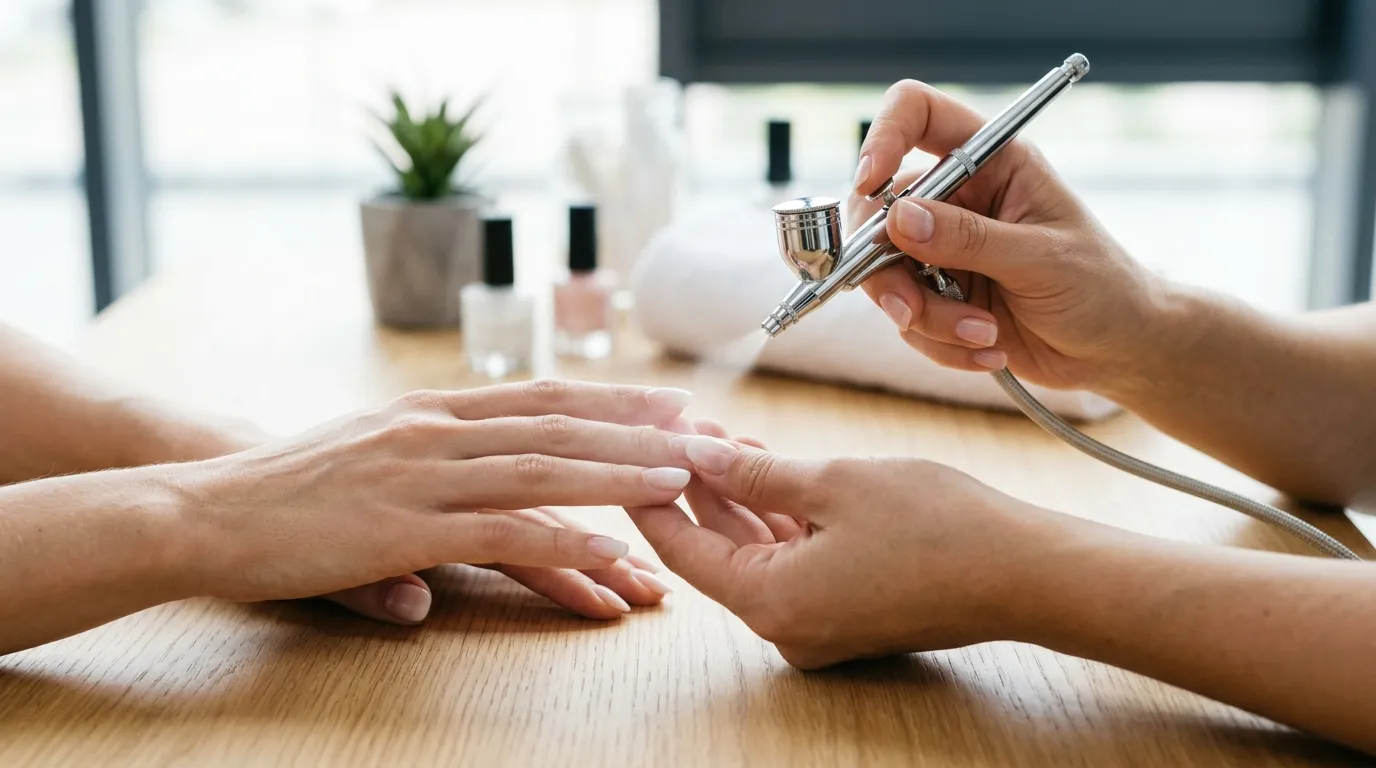Použití airbrush pistole pro vytvoření plynulého bílého přechodu