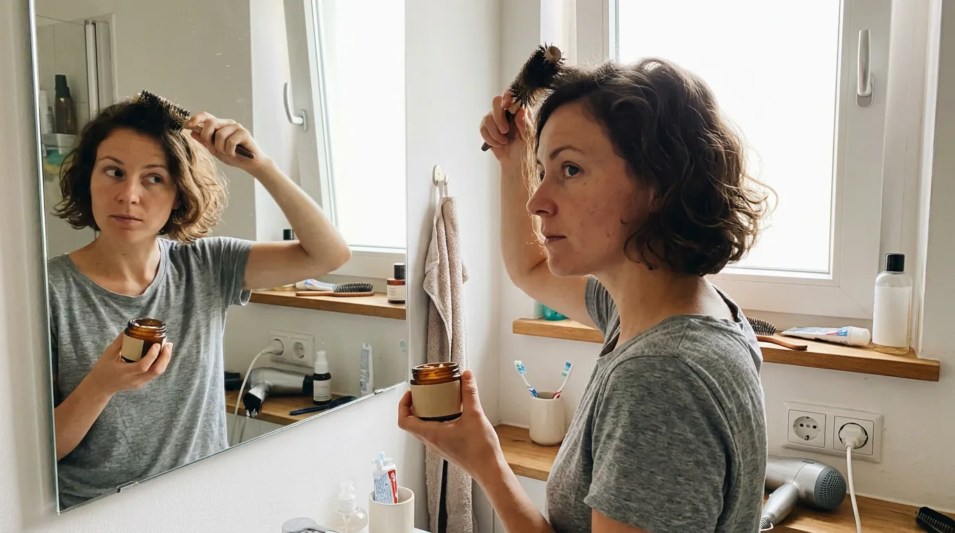 Starší žena s moderním krátkým účesem a úsměvem