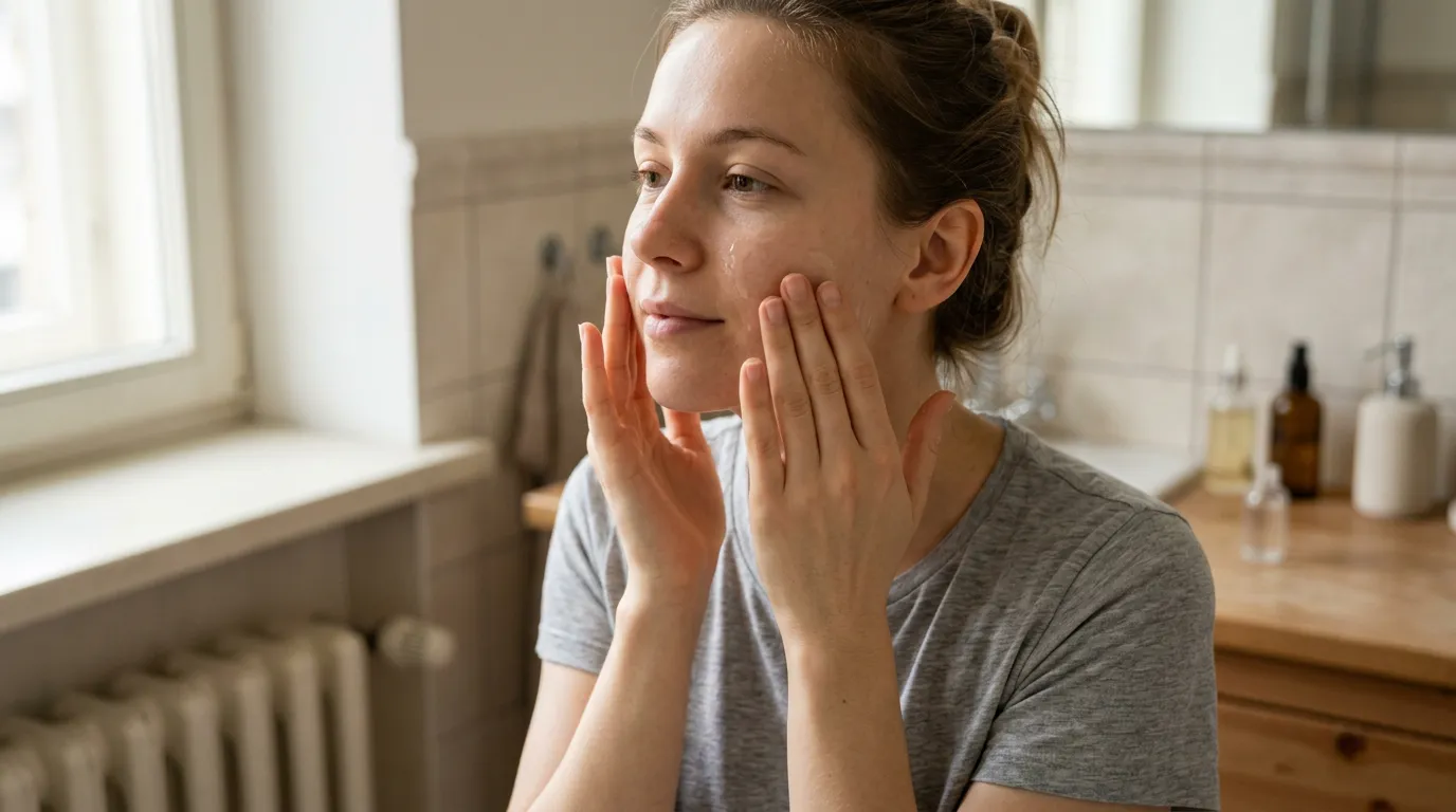 Detailní pohled na ženskou tvář s hladkou pletí