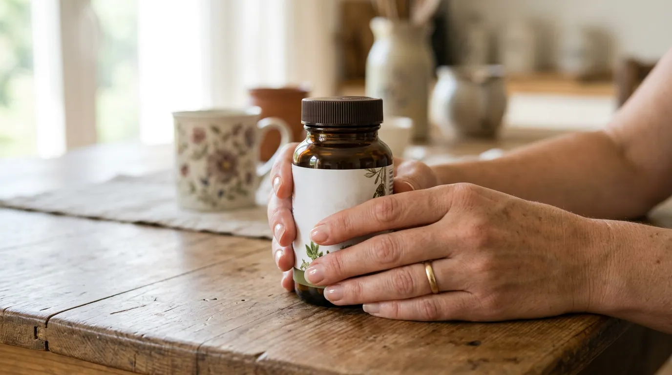 Kořeny a listy rostliny ashwagandha