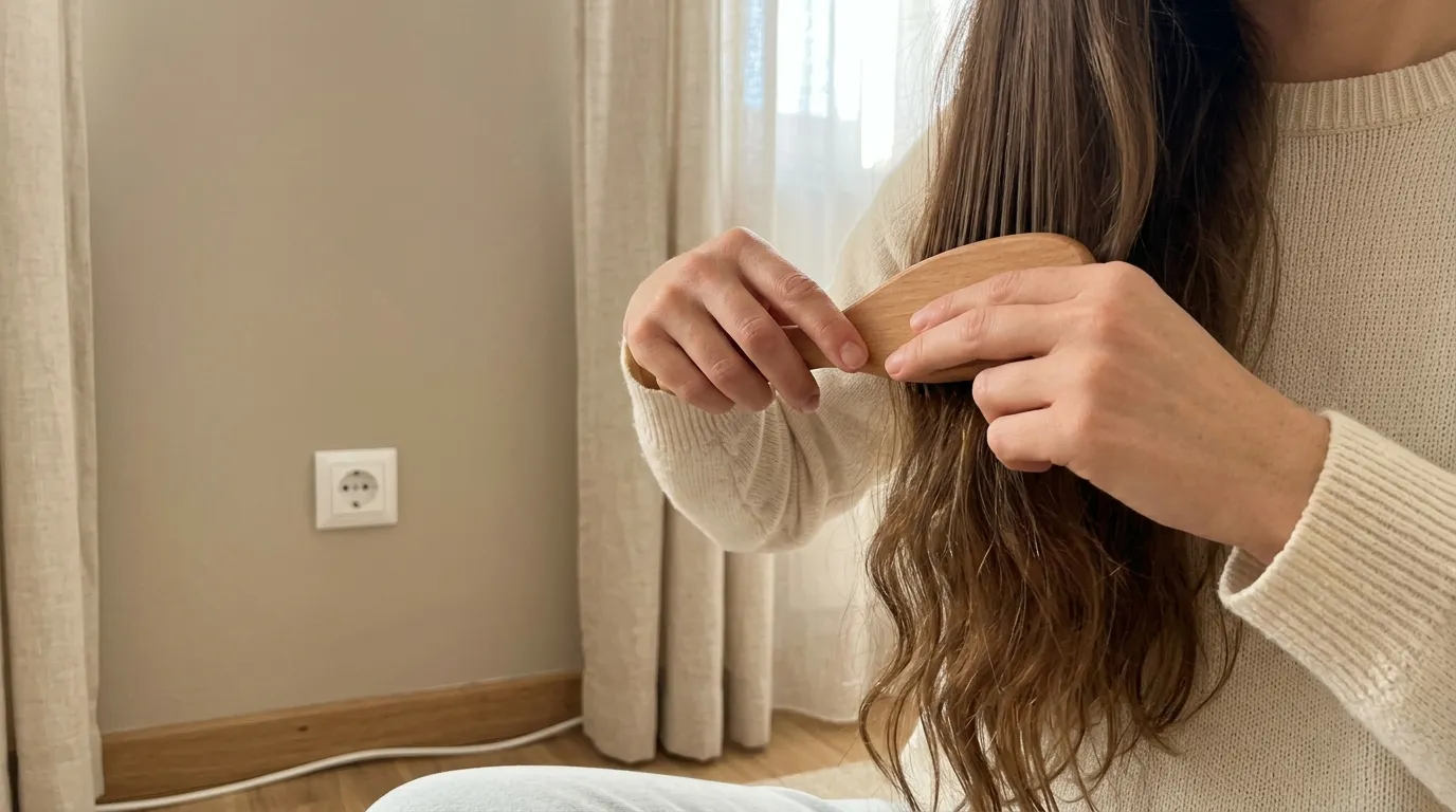 Detail zdravých vlasů s leskem