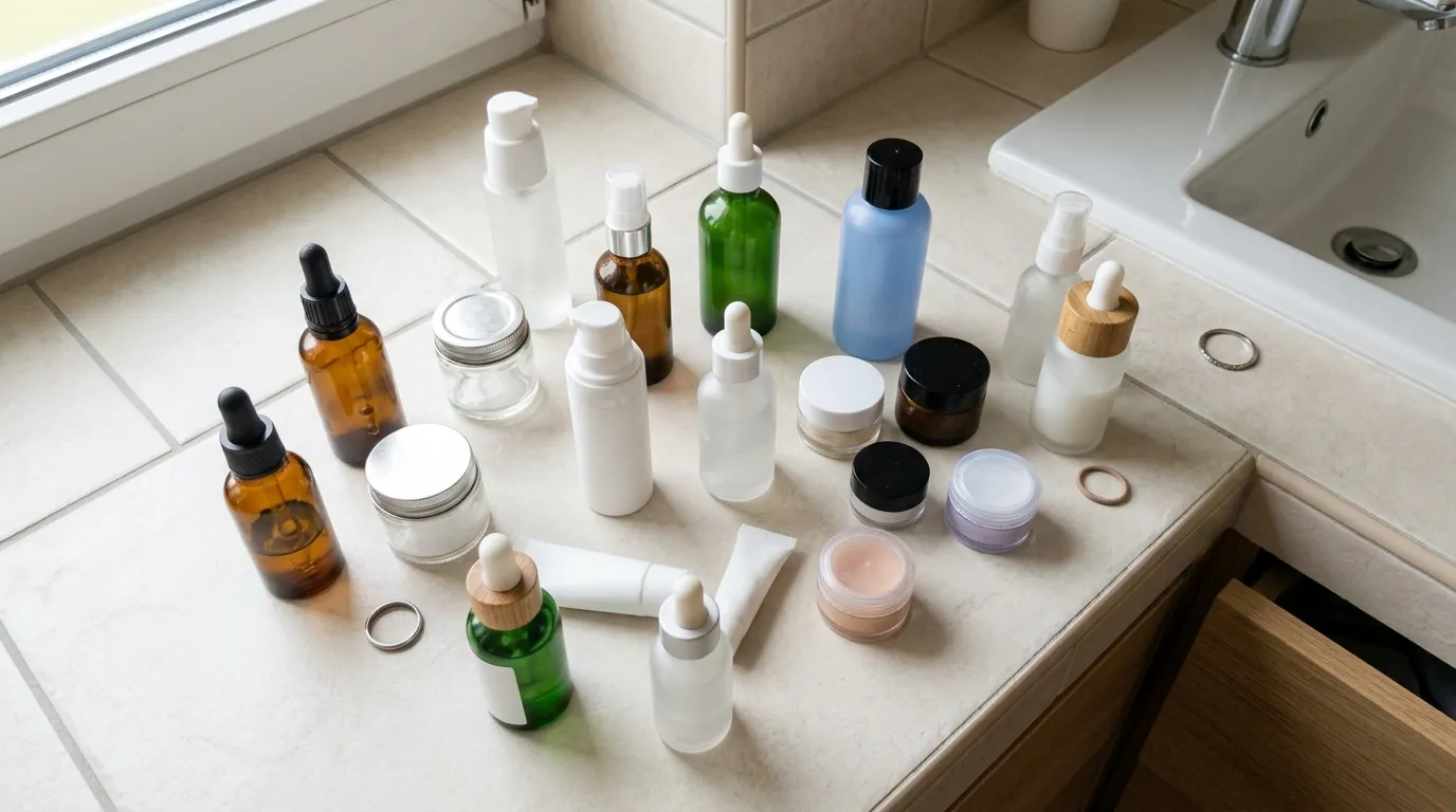 Žena si nanáší retinolové sérum na obličej