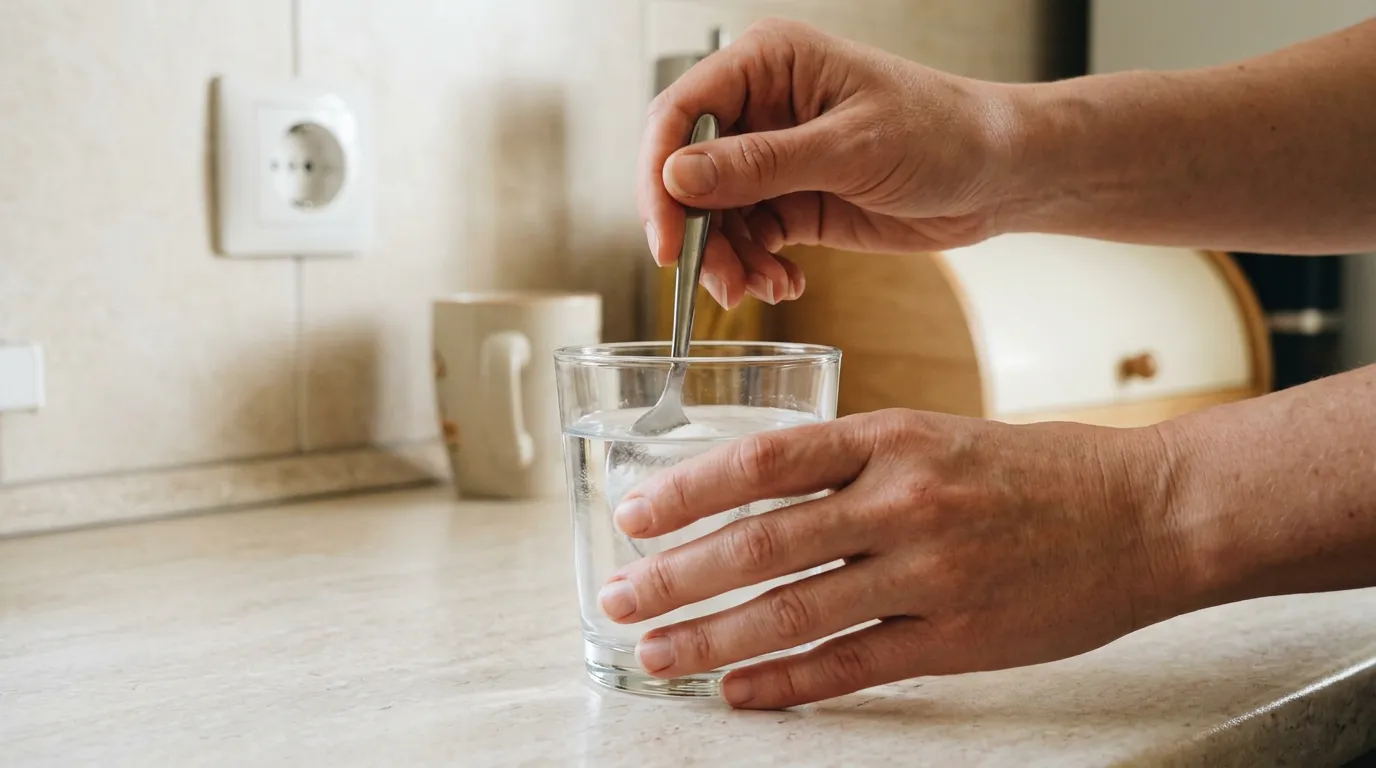 Žena pije kolagenový nápoj, symbolizující péči o krásu a zdraví