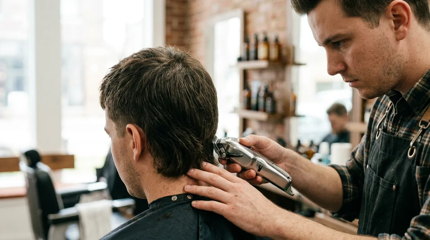 Modern mullet fade je symbolem odvahy i precizního řemesla