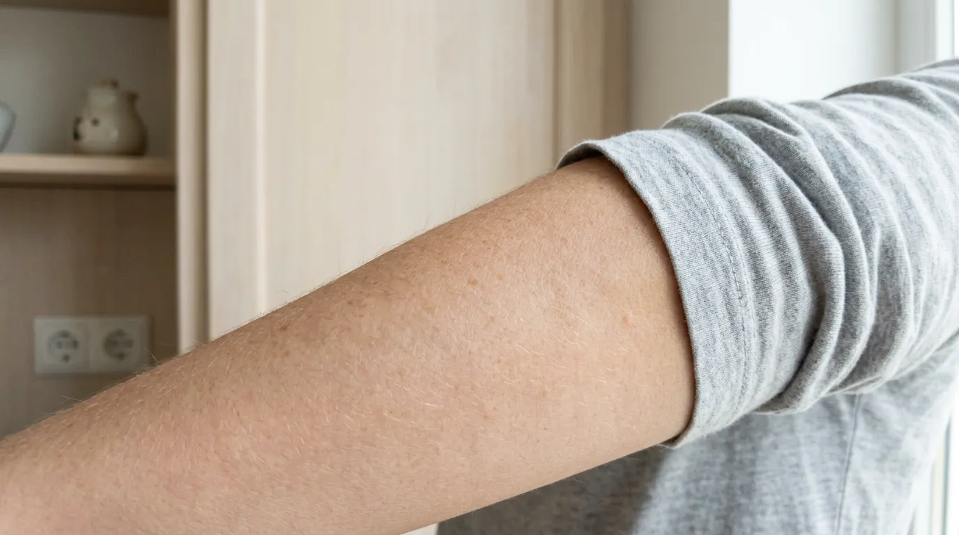 Žena se dotýká tváře, zamýšlený výraz